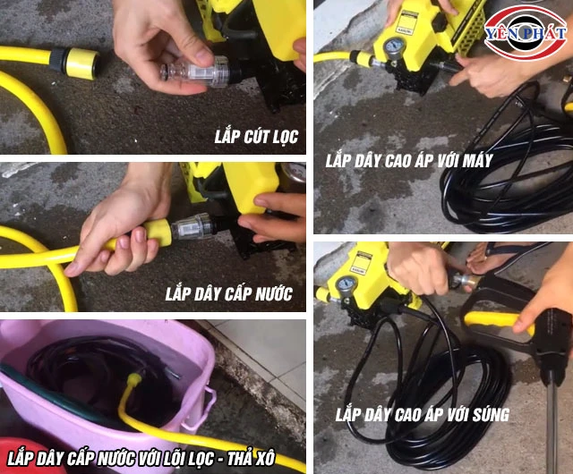 Lắp máy rửa xe Kasumi 