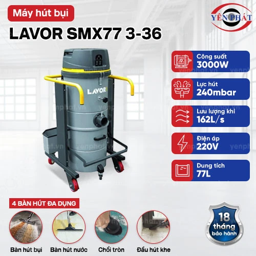 Máy hút bụi công nghiệp Lavor SMX77 3-36 2