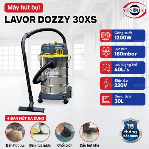 Máy hút bụi nhà xưởng khô ướt Lavor Dozzy 30XS 2