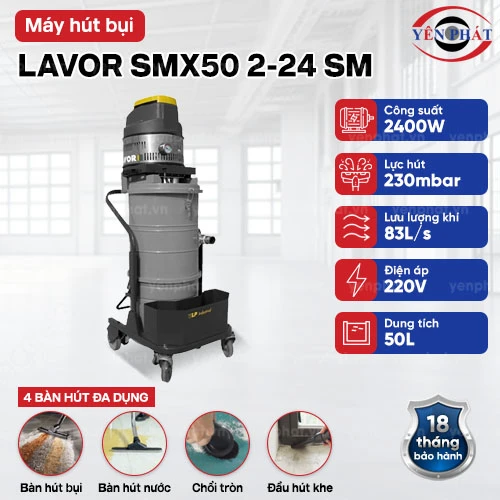 Máy hút bụi công nghiệp Lavor SMX50 2-24 SM 2