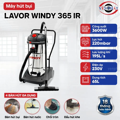 Máy hút bụi công nghiệp Lavor WINDY 365 IR 2