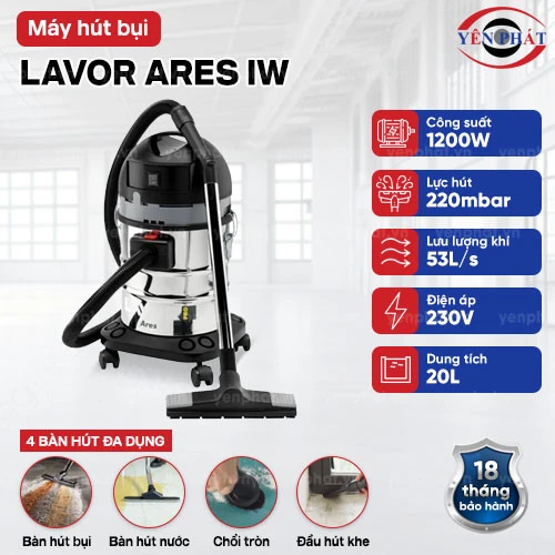 Máy hút bụi khô & ướt Lavor Ares IW 2