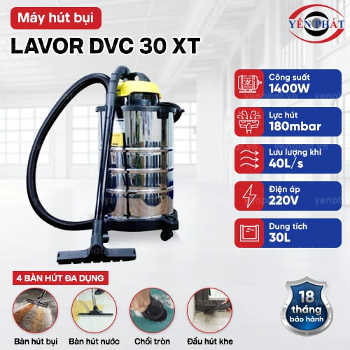 Máy hút bụi công suất lớn Lavor DVC 30 XT 2
