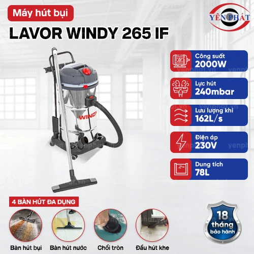 Máy hút bụi Lavor WINDY 265 IF 2