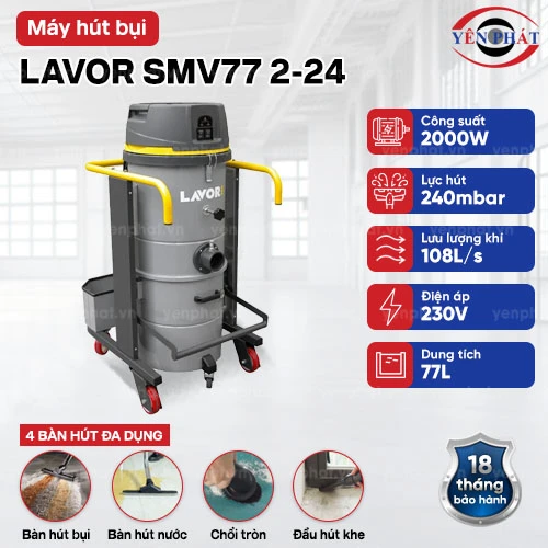 Máy hút bụi công nghiệp Lavor SMV77 2-24 2