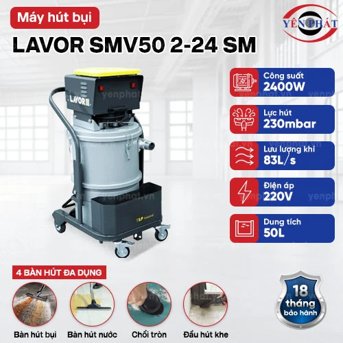 Máy hút bụi công nghiệp Lavor SMV50 2-24 SM 2