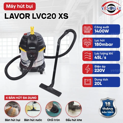 Máy hút bụi công nghiệp khô ướt Lavor LVC20 XS 2