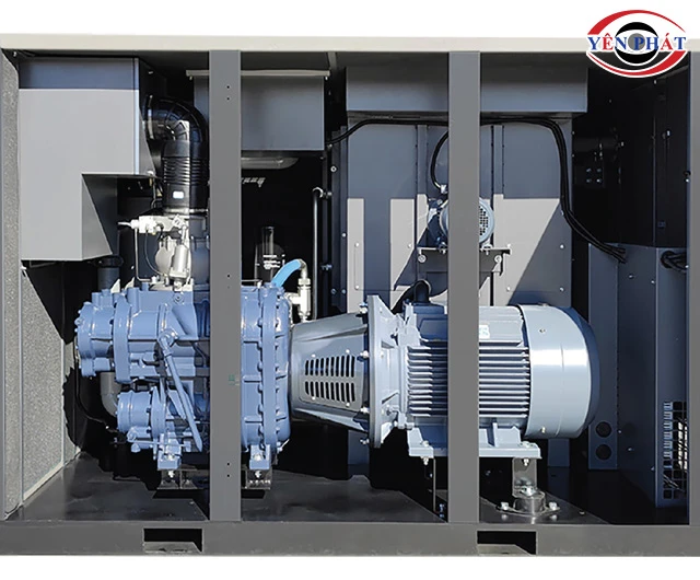 mặt cắt máy nén khí 3 pha trục vít