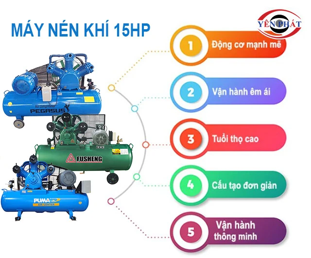 ưu điểm của máy nén hơi 15HP