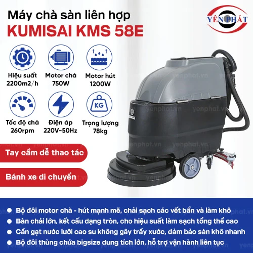 Máy chà sàn liên hợp Kumisai KMS 58E 2