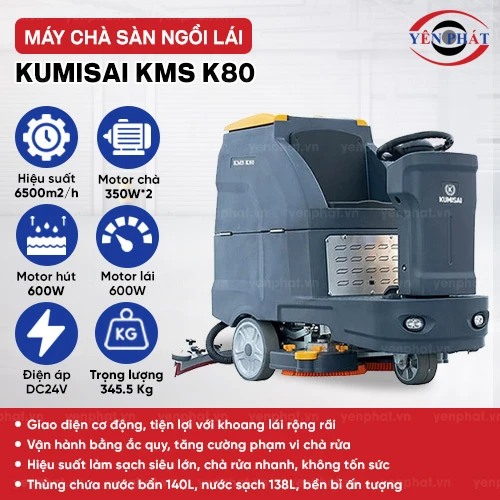 Máy chà sàn ngồi lái Kumisai KMS K80 2