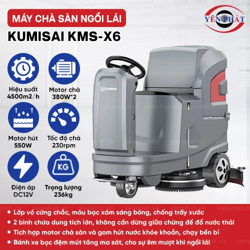Máy chà sàn ngồi lái Kumisai KMS-X6 2