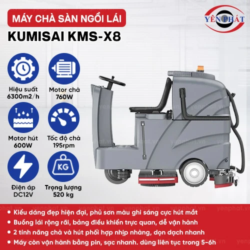 Máy chà sàn ngồi lái Kumisai KMS-X8 2