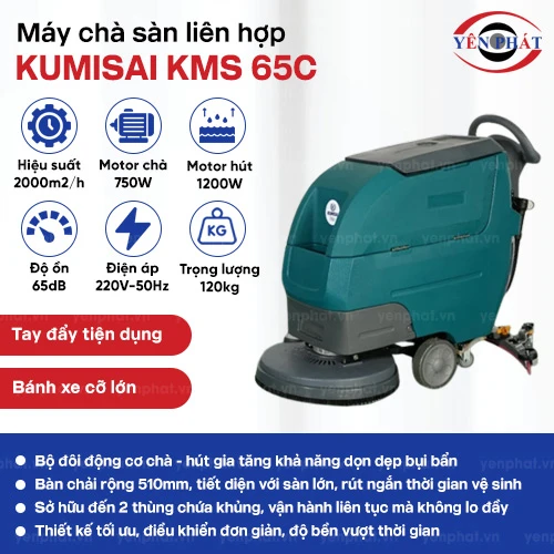 Máy chà sàn công nghiệp liên hợp Kumisai KMS 65C 2