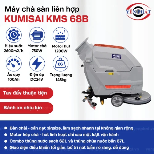 Máy chà sàn công nghiệp liên hợp Kumisai KMS 68B 2