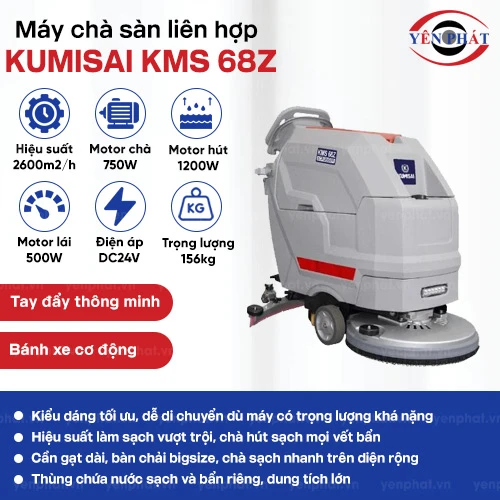 Máy chà sàn công nghiệp liên hợp Kumisai KMS 68Z 2