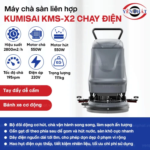 Máy chà sàn liên hợp Kumisai KMS-X2 chạy điện 2