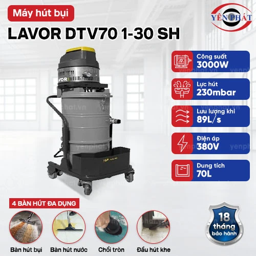 Máy hút bụi công nghiệp Lavor DTV70 1-30 SH 2