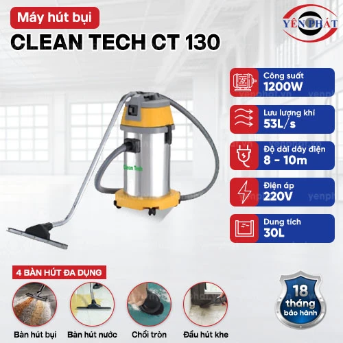 Máy hút bụi nước Clean Tech CT 130 2