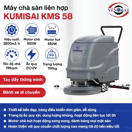 Máy chà sàn liên hợp Kumisai KMS 58 2