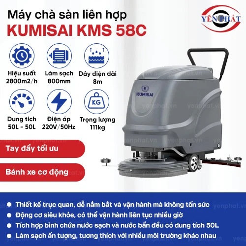 Máy chà sàn liên hợp Kumisai KMS 58C 2