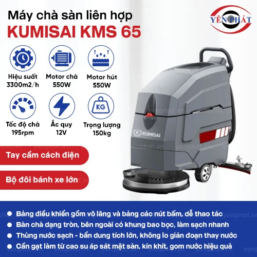 Máy chà sàn liên hợp Kumisai KMS 65 2