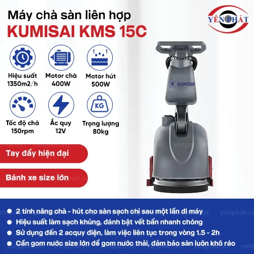 Máy chà sàn liên hợp mini Kumisai KMS 15C 2