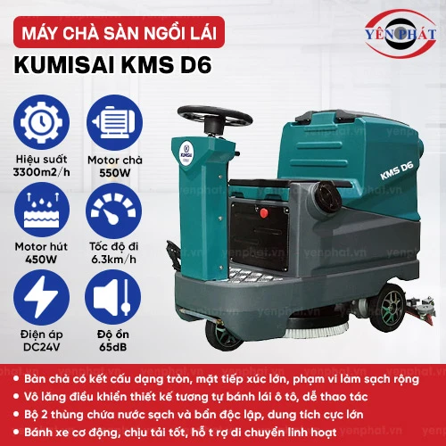 Máy chà sàn ngồi lái Kumisai KMS D6 2