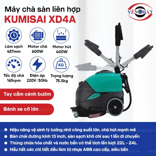 Máy chà sàn liên hợp Kumisai XD4A 2