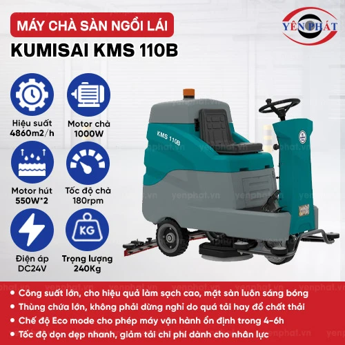 Máy chà sàn liên hợp ngồi lái Kumisai KMS 110B 2