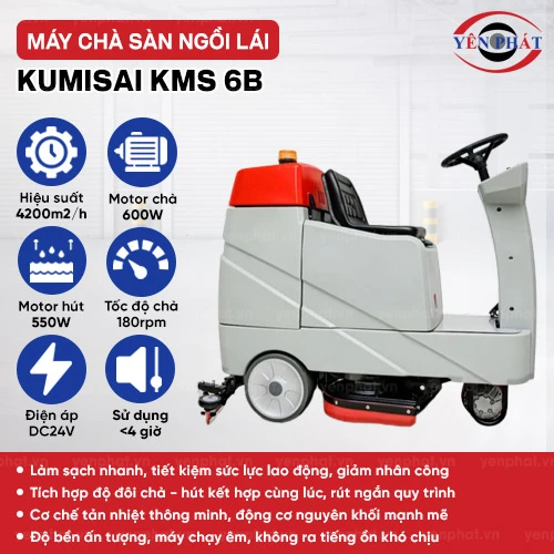 Máy chà sàn liên hợp ngồi lái Kumisai KMS 6B 2
