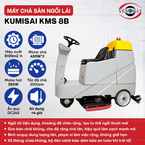 Máy chà sàn liên hợp ngồi lái Kumisai KMS 8B 2