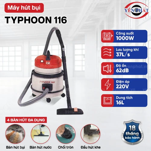 Máy hút bụi - hút nước Typhoon 116 2