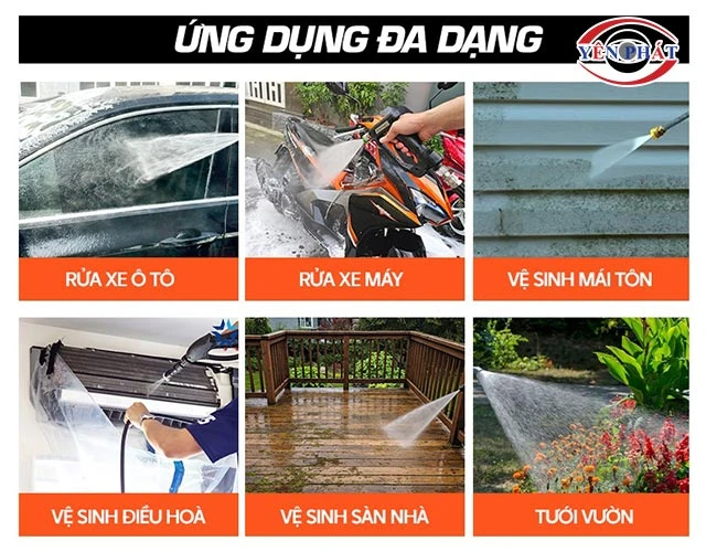 ứng dụng của máy rửa xe Catorex
