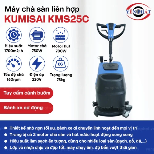 Máy chà sàn liên hợp Kumisai KMS25C 2