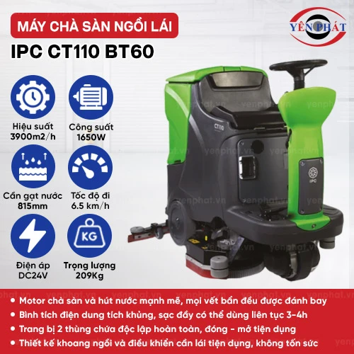 Máy chà sàn ngồi lái IPC CT110 BT60 2