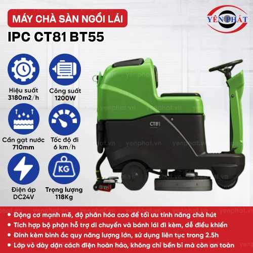 Máy chà sàn ngồi lái IPC CT81 BT55 2