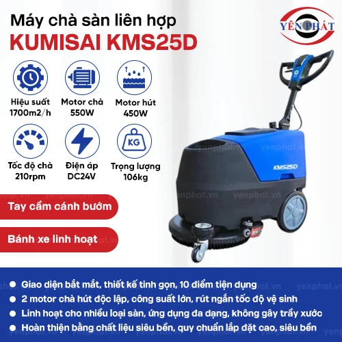 Máy chà sàn liên hợp Kumisai KMS25D 2