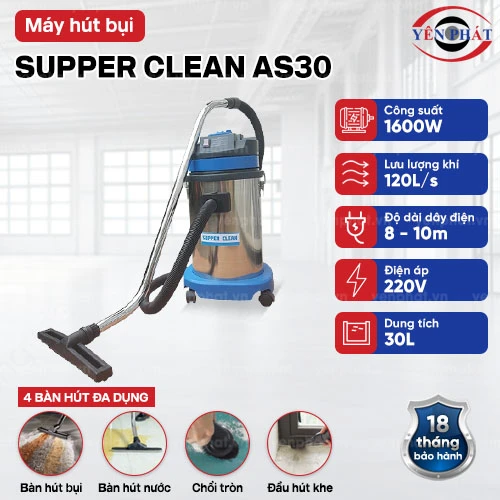Máy hút bụi công nghiệp Supper Clean AS30 2