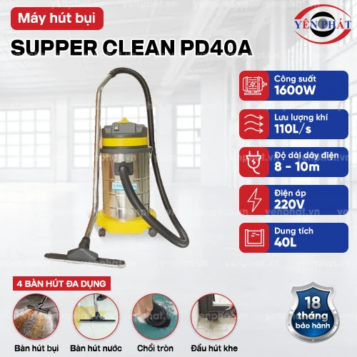 Máy hút bụi công nghiệp Supper Clean PD40A 2