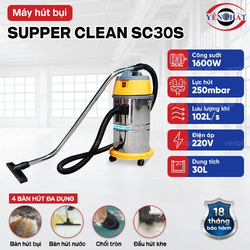 Máy hút bụi nước công nghiệp Supper Clean SC30S 2
