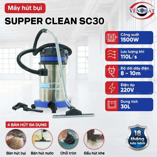 Máy hút bụi công nghiệp SUPPER CLEAN SC30 2