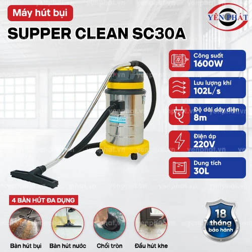 Máy hút bụi công nghiệp Supper Clean SC30A 2