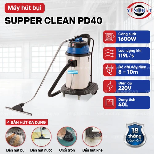 Máy hút bụi nước Supper Clean PD40 2