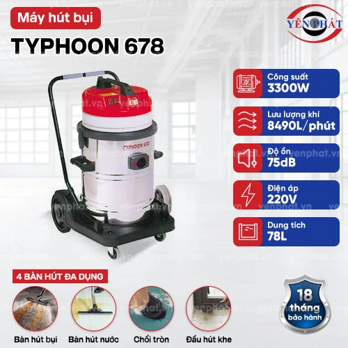 Máy hút bụi công nghiệp Typhoon 678 2