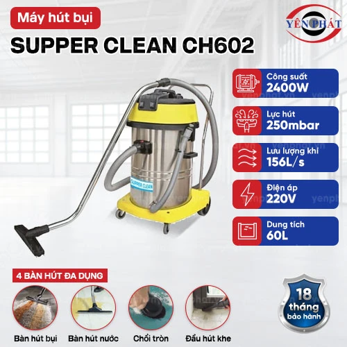 Máy hút bụi công nghiệp SUPPER CLEAN CH602 2