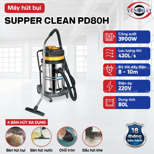Máy hút bụi nhà xưởng Supper Clean PD80H 2