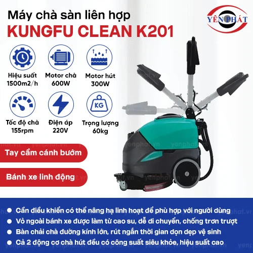Máy chà sàn liên hợp mini Kungfu Clean K201 2