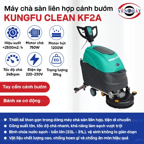 Máy chà sàn liên hợp cánh bướm Kungfu Clean KF2A 2