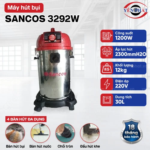 Máy hút bụi không ồn SANCOS 3292W 2